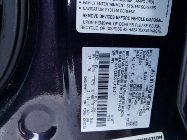 5LMFU28527LJ18479 - 2007 LINCOLN NAVIGATOR 黑色 照片 13