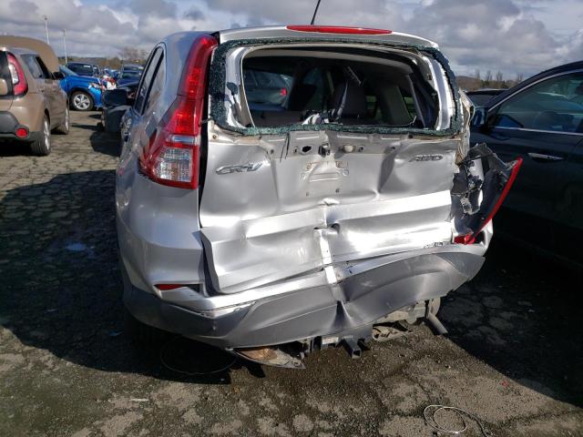 5J6RM4H30FL077423 - 2015 HONDA CR-V LX SILVER photo 6