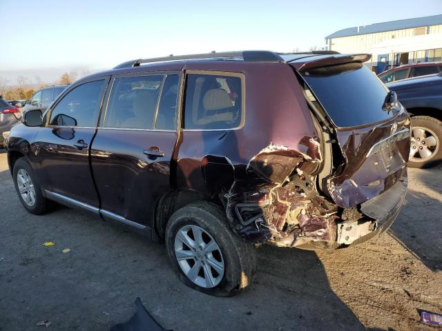5TDBK3EH2DS192527 - 2013 TOYOTA HIGHLANDER BASE Бордовый фото 2