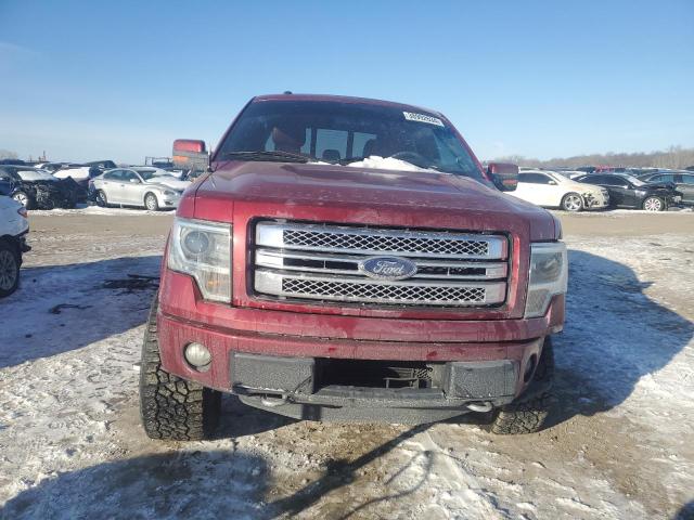 1FTFW1ET3DFD79371 - 2013 FORD F150 SUPERCREW RED photo 5