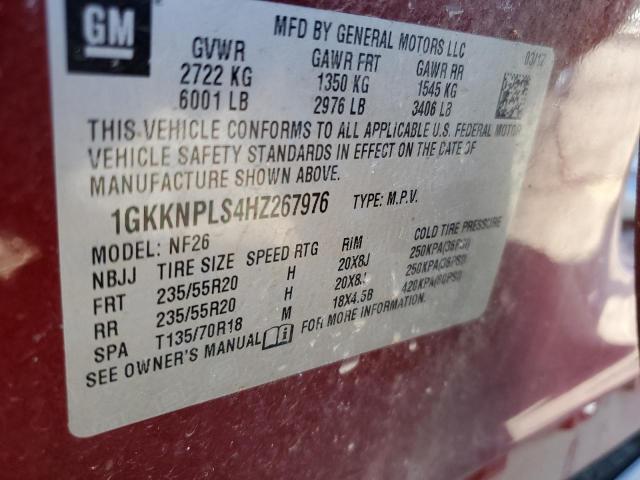 1GKKNPLS4HZ267976 - 2017 GMC ACADIA DENALI MAROON photo 13