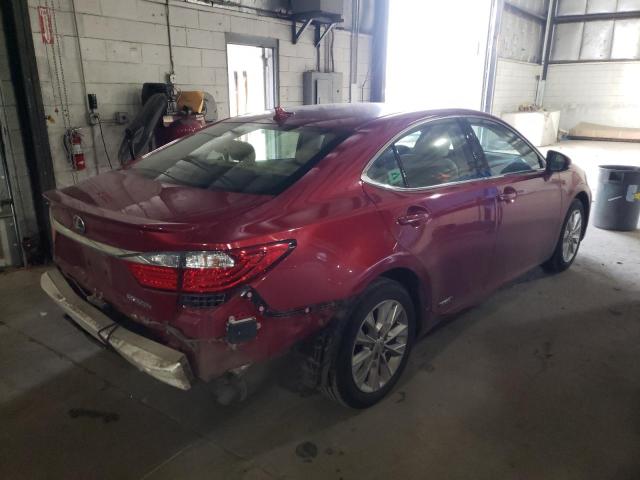 JTHBW1GG4E2050622 - 2014 LEXUS ES 300H RED photo 3