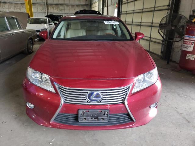 JTHBW1GG4E2050622 - 2014 LEXUS ES 300H RED photo 5