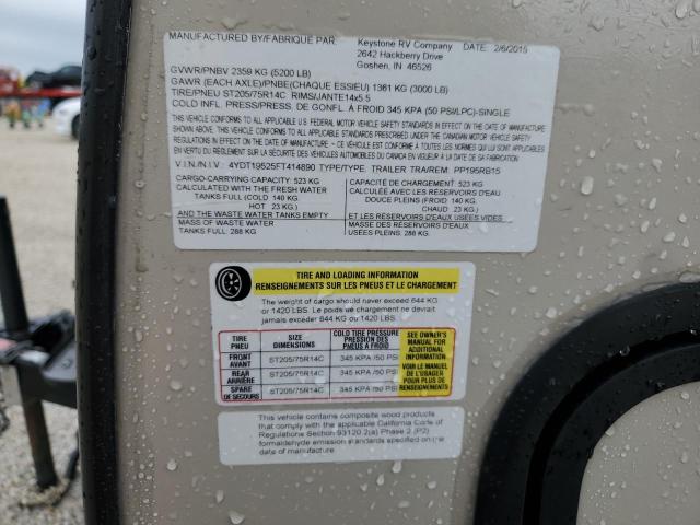 4YDT19525FT414890 - 2015 KEYSTONE PASSPORT 灰色 照片 10