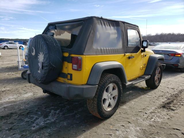 1J8FA24158L504682 - 2008 JEEP WRANGLER X YELLOW photo 3