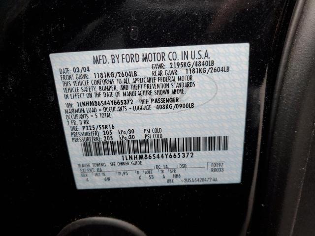 1LNHM86S44Y665372 - 2004 LINCOLN LS 黑色 照片 12