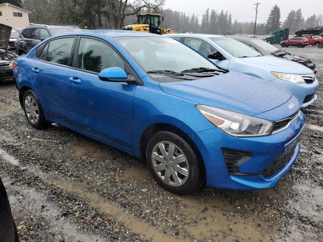 3KPA24ADXNE443987 - 2022 KIA RIO LX BLUE photo 4