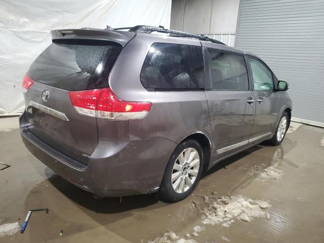 5TDYK3DC0ES487384 - 2014 TOYOTA SIENNA XLE GRAY photo 3