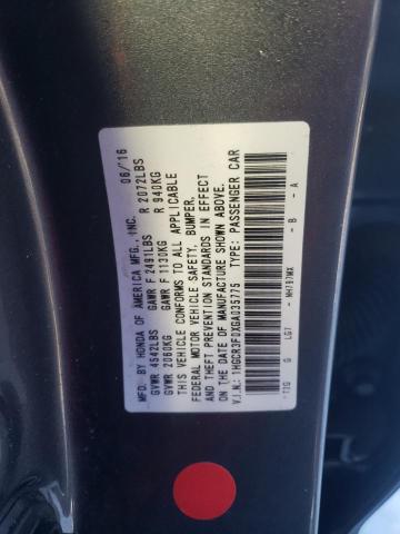 1HGCR3F0XGA035775 - 2016 HONDA ACCORD EXL GRAY photo 12