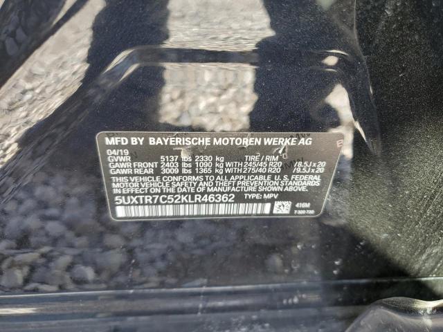 5UXTR7C52KLR46362 - 2019 BMW X3 SDRIVE30I BLACK photo 13