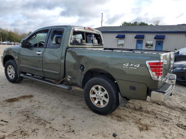 1N6AA06B94N537658 - 2004 NISSAN TITAN XE GREEN photo 2