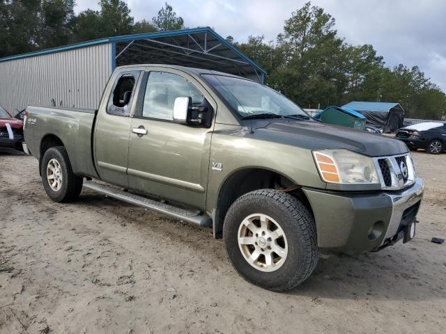 1N6AA06B94N537658 - 2004 NISSAN TITAN XE GREEN photo 4