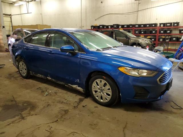 3FA6P0G73LR110446 - 2020 FORD FUSION S BLUE photo 4