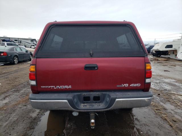 5TBBT44101S189816 - 2001 TOYOTA TUNDRA ACCESS CAB RED photo 6