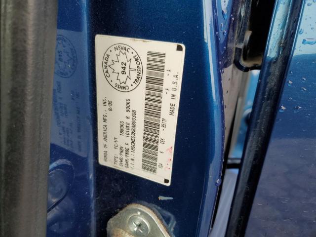 1HGCM563X6A800308 - 2006 HONDA ACCORD SE BLUE photo 12