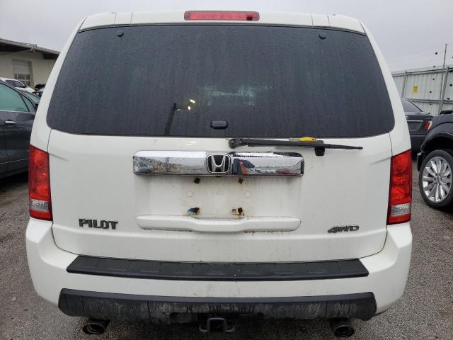 5FNYF4H58BB105351 - 2011 HONDA PILOT EXL WHITE photo 6