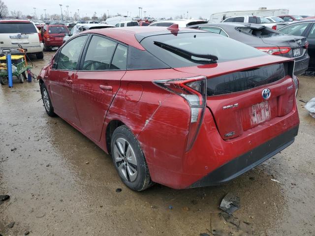 JTDKBRFU0H3557938 - 2017 TOYOTA PRIUS RED photo 2