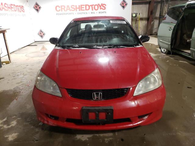 1HGEM21185L060631 - 2005 HONDA CIVIC DX VP Qırmızı foto 5