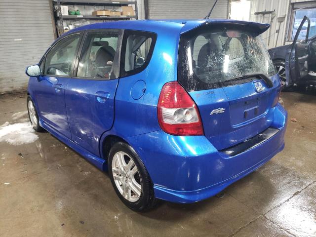 JHMGD38687S029532 - 2007 HONDA FIT S BLUE photo 2