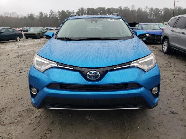 JTMDJREV1HD076645 - 2017 TOYOTA RAV4 HV LIMITED BLUE photo 5