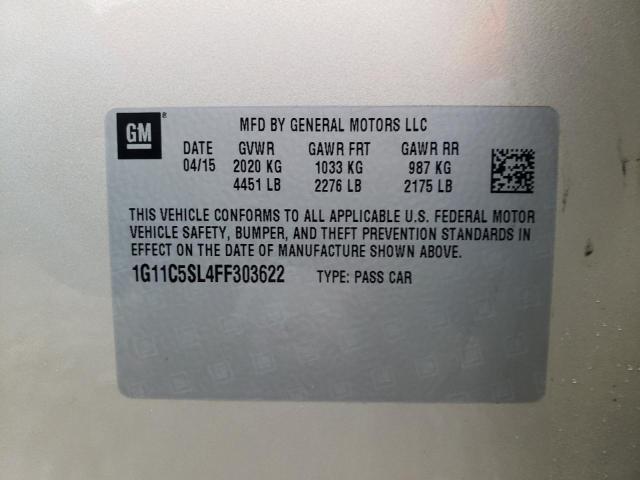 1G11C5SL4FF303622 - 2015 CHEVROLET MALIBU 1LT 金色 照片 12