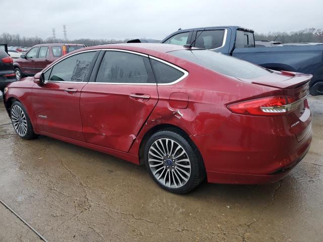 3FA6P0RU8HR304187 - 2017 FORD FUSION TITANIUM HEV RED photo 2