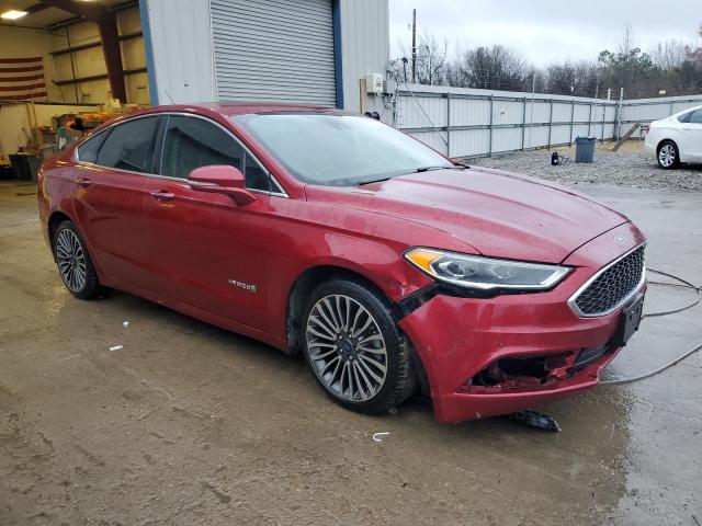 3FA6P0RU8HR304187 - 2017 FORD FUSION TITANIUM HEV RED photo 4