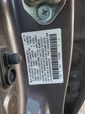 2HGFB2F90FH535745 - 2015 HONDA CIVIC EXL BROWN photo 12