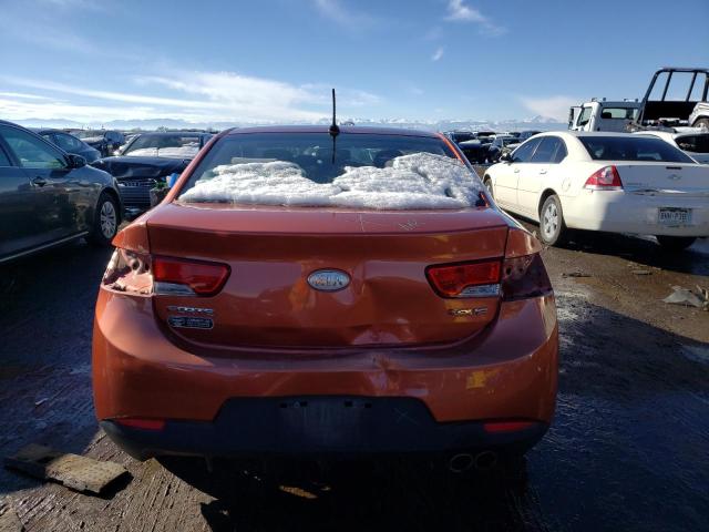 KNAFW6A34A5175275 - 2010 KIA FORTE SX ORANGE photo 6