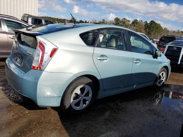 JTDKN3DU3C1541812 - 2012 TOYOTA PRIUS TEAL photo 3