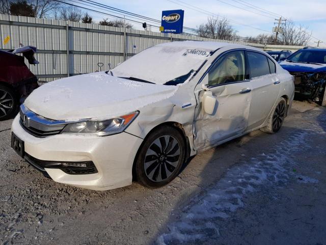 JHMCR6F33HC001336 - 2017 HONDA ACCORD HYBRID WHITE photo 1