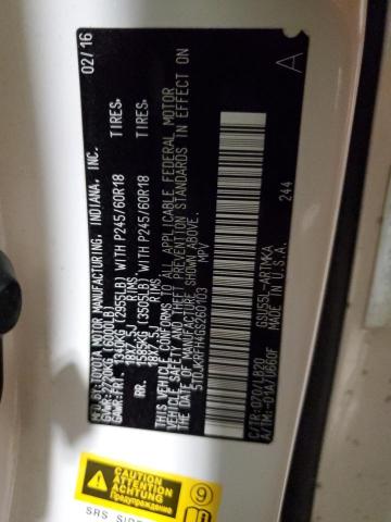 5TDJKRFH4GS260103 - 2016 TOYOTA HIGHLANDER XLE 白色 照片 14