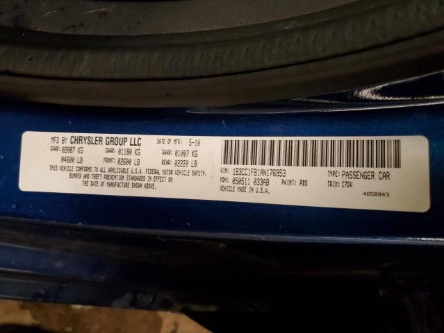 1B3CC1FB1AN176953 - 2010 DODGE AVENGER EXPRESS 蓝色 照片 12