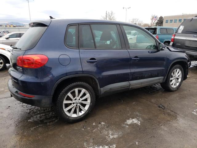 WVGBV3AX3EW616766 - 2014 VOLKSWAGEN TIGUAN S BLUE photo 3