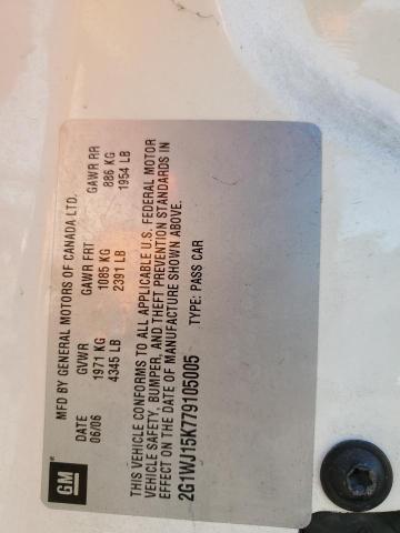 2G1WJ15K779105005 - 2007 CHEVROLET MONTE CARL LS 白色 照片 12