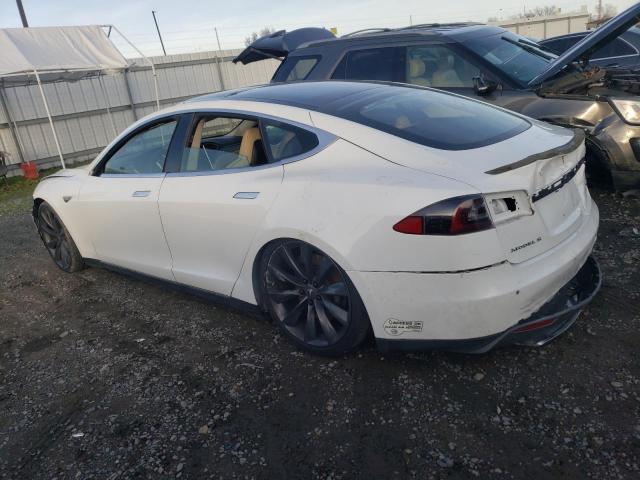 5YJSA1CP5DFP05176 - 2013 TESLA MODEL S WHITE photo 2