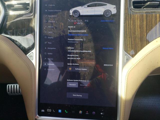 5YJSA1CP5DFP05176 - 2013 TESLA MODEL S Սպիտակ լուսանկար 9