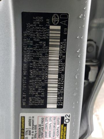 2T1KR30E26C557101 - 2006 TOYOTA COROLLA MA XR SILVER photo 12