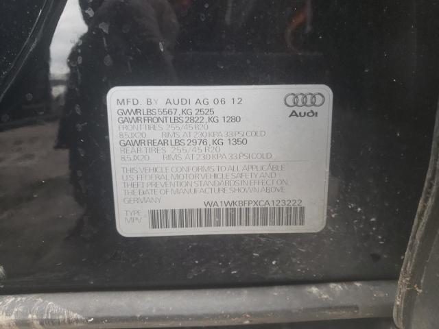 WA1WKBFPXCA123222 - 2012 AUDI Q5 PRESTIGE BLACK photo 13