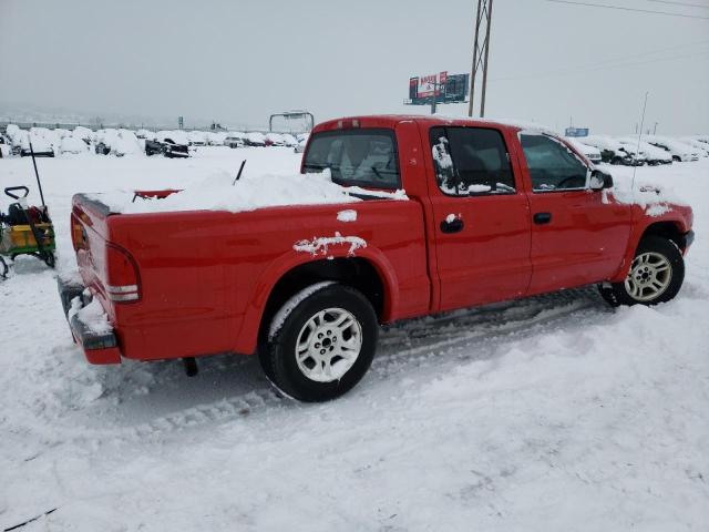 1D7HL38N33S333898 - 2003 DODGE DAKOTA QUAD SPORT RED photo 3