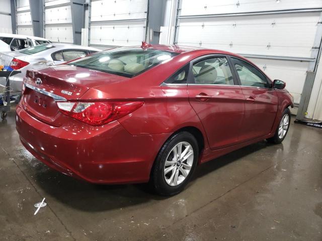 5NPEB4AC4CH322602 - 2012 HYUNDAI SONATA GLS RED photo 3