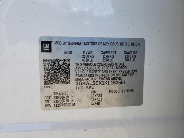 3GKALSEX1KL162551 - 2019 GMC TERRAIN DENALI WHITE photo 13