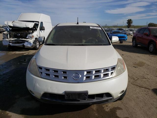 JN8AZ08T55W304197 - 2005 NISSAN MURANO SL WHITE photo 5