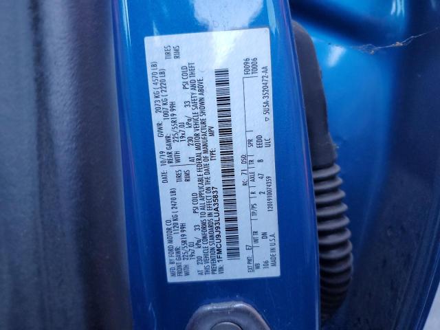 1FMCU9J93LUA35837 - 2020 FORD ESCAPE TIT BLUE photo 12