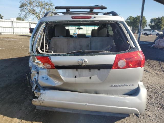 5TDZK23C09S262078 - 2009 TOYOTA SIENNA CE SILVER photo 6