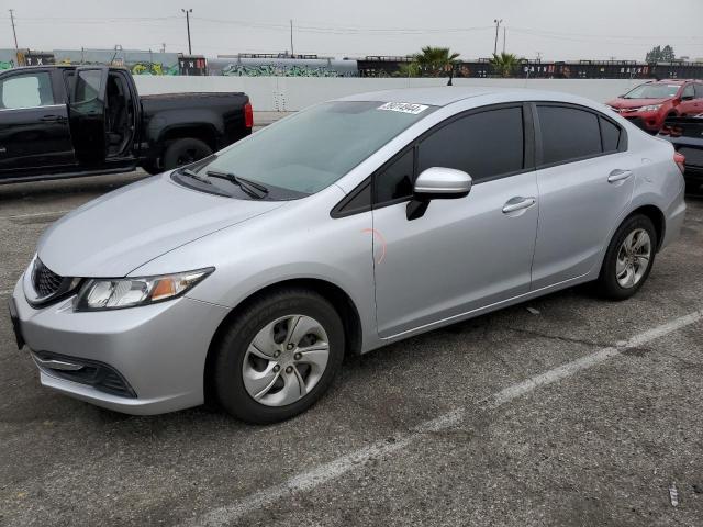 2HGFB2F51EH554834 - 2014 HONDA CIVIC LX SILVER photo 1