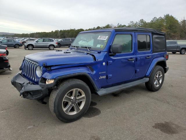 1C4HJXEN0KW624507 - 2019 JEEP WRANGLER U SAHARA BLUE photo 1