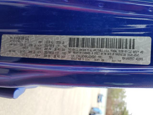 1C4HJXEN0KW624507 - 2019 JEEP WRANGLER U SAHARA BLUE photo 13