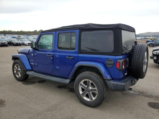 1C4HJXEN0KW624507 - 2019 JEEP WRANGLER U SAHARA BLUE photo 2