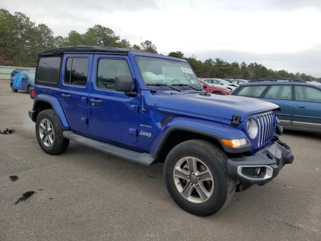 1C4HJXEN0KW624507 - 2019 JEEP WRANGLER U SAHARA BLUE photo 4